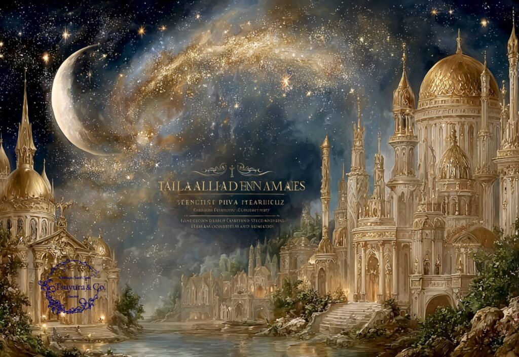 planetary city luminance art futuristic cosmic architecture dreamy world