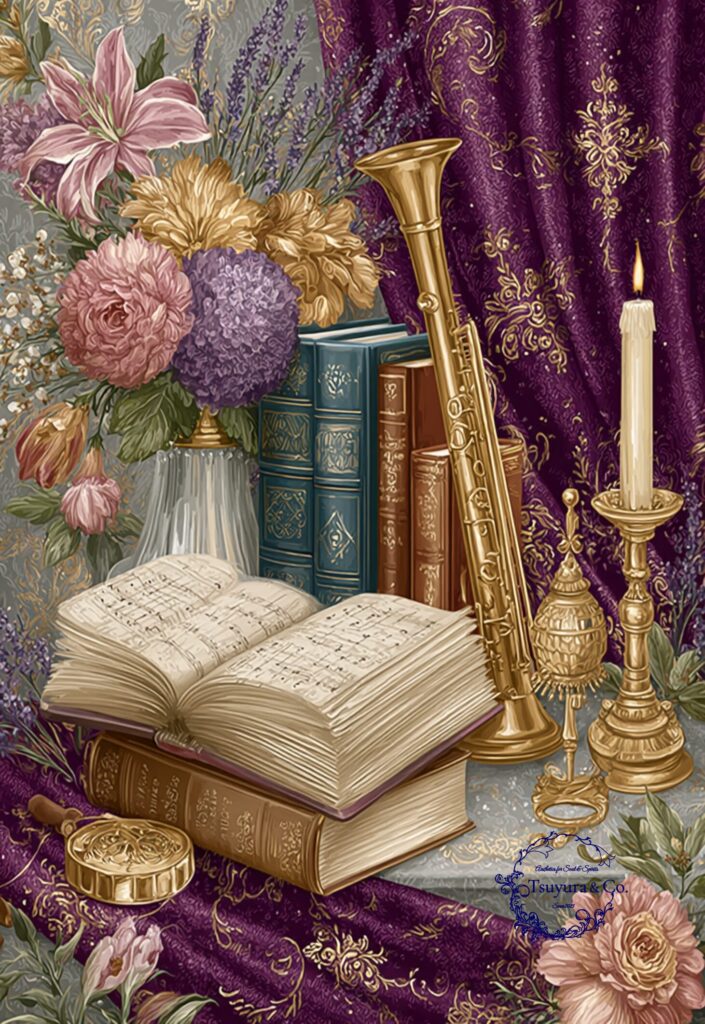 purple still life luminance art elegant composition refined atmosphere